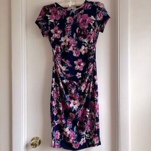 Women’s Maternity Bodycon Floral Short Sleeve Dress Small